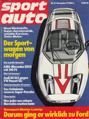 sport auto 12 / 1979, Mercedes AMG, Porsche K3, Audi 80, Ludwig, VW