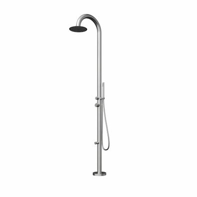 Designer Gartendusche aus V4A / 316 Edelstahl Modell "NOE"
