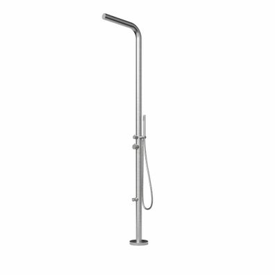 Designer Gartendusche aus V4A / 316 Edelstahl Modell "NALU"