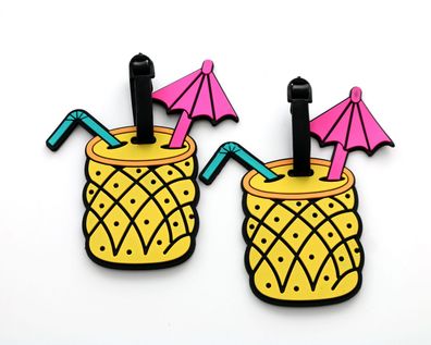 Von Cronshagen ANDO 2x Kofferanhänger Sonnenschirm Ananas