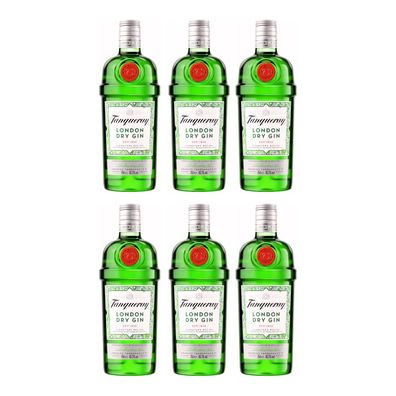 Tanqueray London Dry Gin 43,1%vol 0,7l 6x Alkohol Set, 6 Flaschen Gin, Gin Tonic