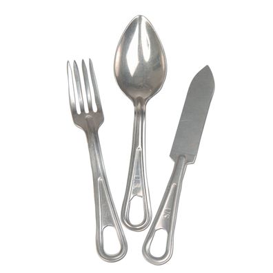 NEU US Army Repro Militär Besteck Set Gabel Messer Löffel für Camping Outdoor