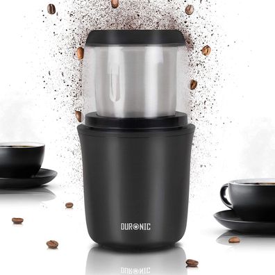 Duronic CG250 Kaffeemühle 250W elektrisch für Kaffeebohnen Gewürze Nüsse