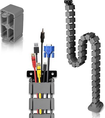 Duronic CM1DM Kabelkanal Schreibtisch Kabelmanagement 1,3m flexibel Büro