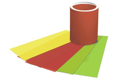 Laternenzuschnitt Transparentpapier Einzelfarben, 25 Blatt 20 x 52 cm