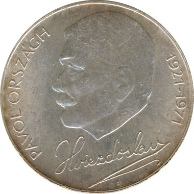 Tschechoslowakei 50 Kronen 1971 Pavol Orszagh Hviezdoslav Silber*