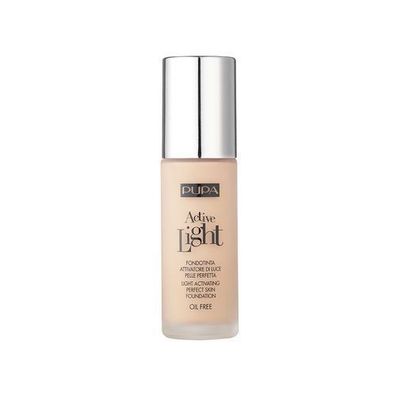 Pupa Milano Active Light Foundation SPF10 Ölfreie Gesichtsbasis 010 Porzellan, 3