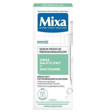 Mixa Klaerendes Serum mit Salicylsaeure und Niacinamid, 30ml - Fuer Reine Haut