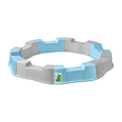 PAFEN Sandkasten Kunststoff Ø 160 Sandbox Rund Sandkiste Outdoor Grau/ Blau