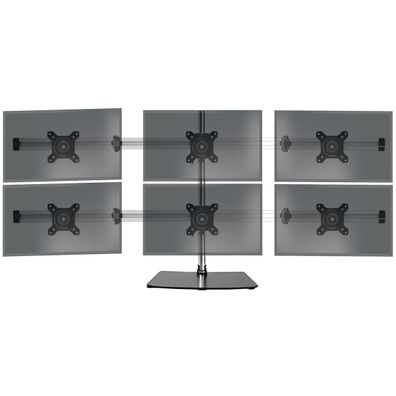Duronic DM756 Monitorhalterung 6 Monitore höhenverstellbar 360° drehbar