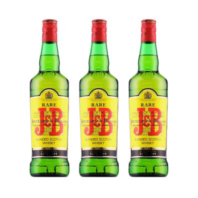 J & B Rare Blended Scotch Whisky 40 % vol. 0,7l 3x Alkohol Set, 3 Flaschen Whiskey
