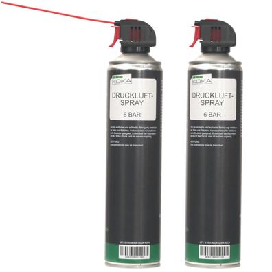 2x Set KOKA Druckluftspray 6 Bar Druckluft-Reiniger + Röhrchen Dose Extragroß