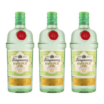 Tanqueray Rangpur Gin 41,3%vol 0,7l 3x Alkohol Set, 3 Flaschen Gin, Gin Tonic