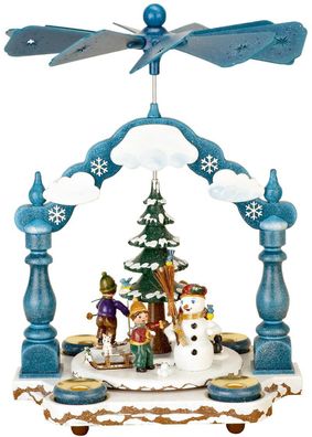 Hubrig Pyramide Winterkinder für Teelicht und Kerzen #102h0003