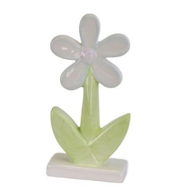 Keramische Blume hellblau 15 cm