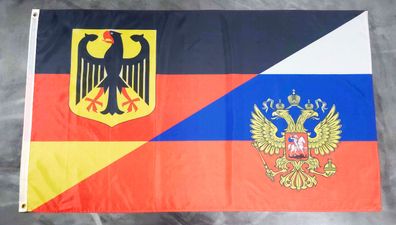 Fahne Flagge Deutsch Russische Freundschaft Deutschland Russland - 90 x 150 cm