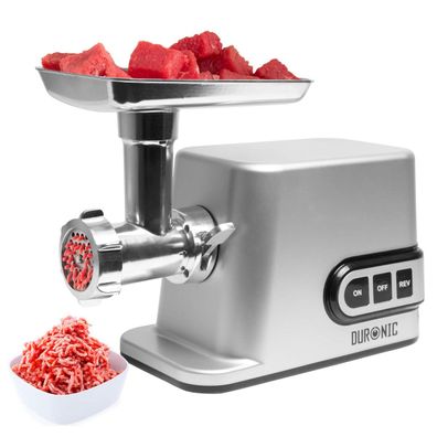 Duronic MG301 Fleischwolf 1200W Edelstahl Hackfleisch Wurst Kibbe Zubehör