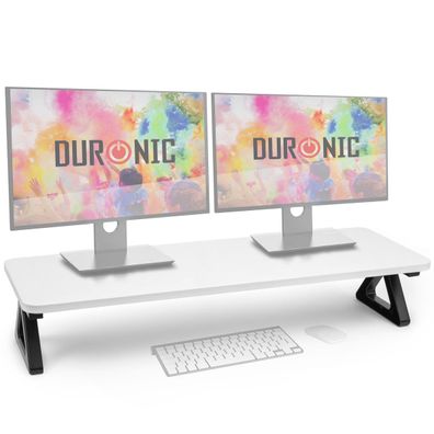 Duronic DM06-2 WE Monitorständer, Schreibtischaufsatz Erhöhung Bildschirmständer