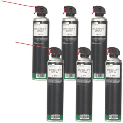 6x Set KOKA Druckluftspray 6 Bar Druckluft-Reiniger + Röhrchen Dose Extragroß