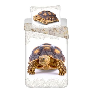 Schildkröte Bettwäsche - 140x200 cm weiche Baumwolle Kissen und Decke