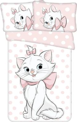 The Aristocats Marie Kinder-Bettwäsche 100 x 135 cm - weiche Baumwolle