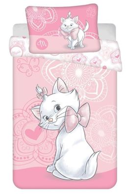 Aristocats Marie Kinder-Bettwäsche 100 x 135 cm - weiche Baumwolle