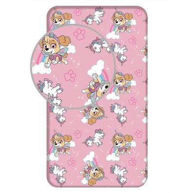 Paw Patrol Spannbettlaken - 90x200 cm Bettbezug Mädchen Matratzenbezug