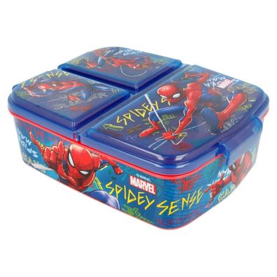 Spiderman Brotdose Kinder Lunchbox Sandwichbox mit 3 Fächern