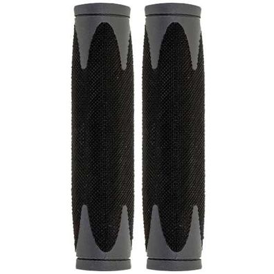 Griffe Velo D2 , Paar 130/130 mm, schwarz/weiß, Messingschlager, 410369