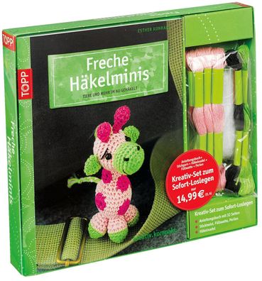 TOPP Kreativ-Set zum Sofort-Loslegen Freche Häkelminis Tiere u. m. im Nu häkeln