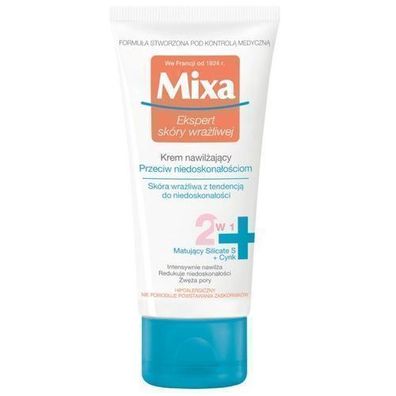 Mixa Sensible Haut Experte, Feuchtigkeitsspendende Creme gegen Unreinheiten, 50