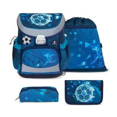 Belmil Mini-Fit ergonomisches Schulranzen-Set 4-teilig "Footballers" mit Brustgurt
