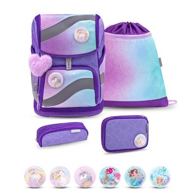 Belmil Smarty ergonomisches Schulranzen Set 5-teilig "Wonder 2" mit Brustgurt,