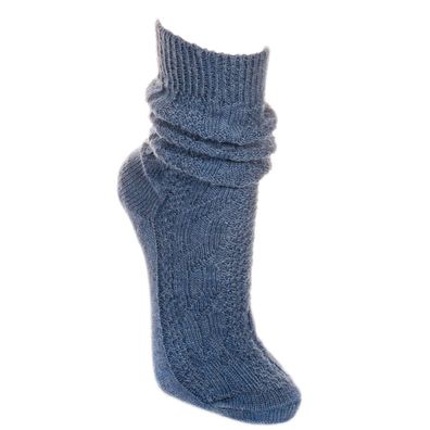 Trachtensocken kurz jeansblau - Größe: 43-46