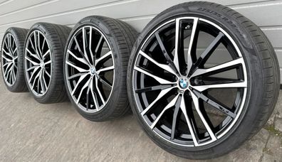4x Original BMW X5 G05 X6 G06 22 Zoll Sommerräder Doppelspeiche M742 8090013 DOT21 6m