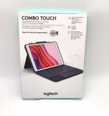 Logitech Combo Touch für iPad 7. 8. und 9. Gen Tastaturhülle - Grafit QWERTZ DE