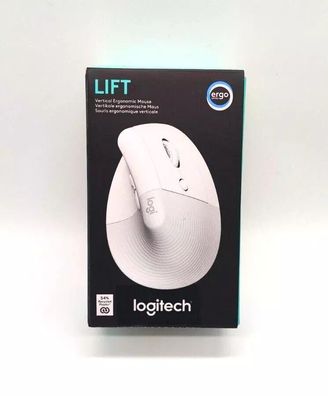 Logitech Lift Kabellose Vertikale Maus Bluetooth + Bolt - Weiß (Rechtshänder)