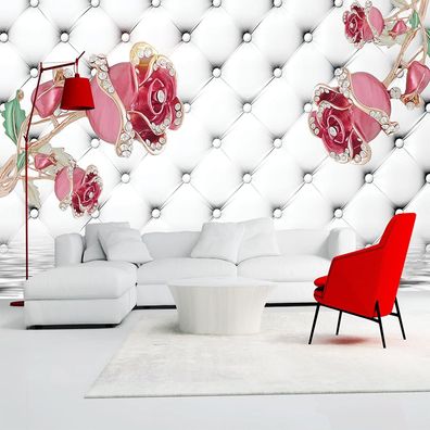 Vlies Fototapete Wandtapete Wandbilder 3d Moderne Rosa 1013