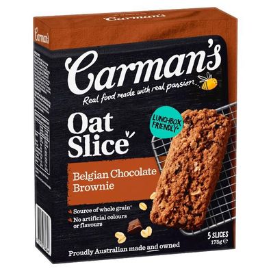 Carman's Oat Slice Belgian Chocolate Brownie 175 g