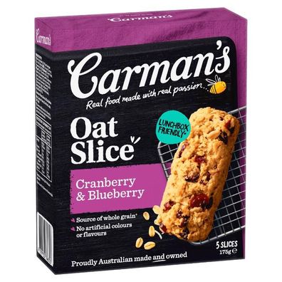 Carman's Oat Slice Cranberry & Blueberry [MHD: 15.05.2025] 175 g