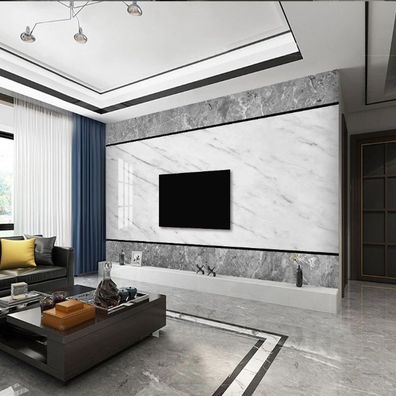 Vlies Fototapete Wandtapete Wandbilder Weiß Sir Weiß Grau Marmor 9566