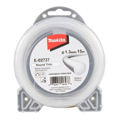 Makita Mähfaden rund 1,3mm x 15m für Rasentrimmer und Freischneider E-02727