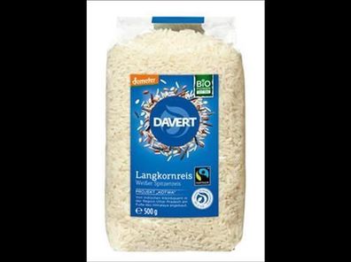 Davert 3x demeter Lankornreis, Weißer Spitzenreis aus dem Projekt "Kotwa"Fairtrad
