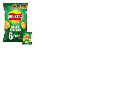 Walkers Salt & Vinegar Crisps 6 x 25g