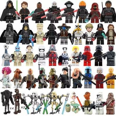 50 Star Wars-Baustein-Minifiguren, Luke Darth Vader, Jedi-Meister,