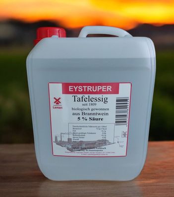 Tafelessig original Eystruper, 5% Säure, 5 L , biologisch gewonnen, vegan