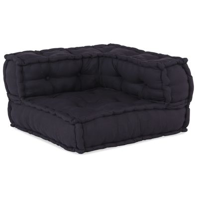 vidaXL Modular Poufs 3er Set Anthrazit Stoff