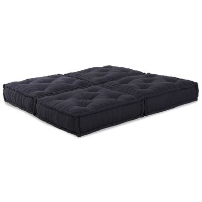 vidaXL Modulare Poufs 2 Stück Anthrazit Stoff