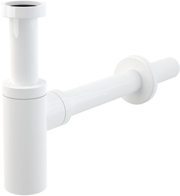 AlcaDrain Design Siphon 1 1/4" rund, Ganzmetall Weiß
