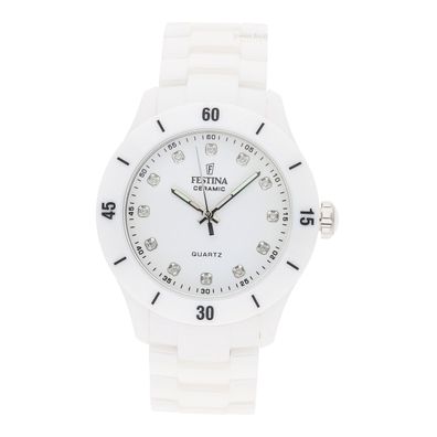 Festina Ceramic Uhr für Damen F20720/2 Quarz, Weiß
